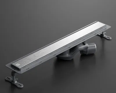 Produktbild von Duschrinnen-Ablauf Mattsilber 60cm, 360° Siphon