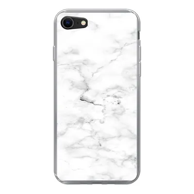 Produktbild von MuchoWow® Handyhülle Schutzhülle Hülle für iPhone 8 Marmor - Weiß - Grau Silikon Softcase Handy Hülle - Schutzhaube