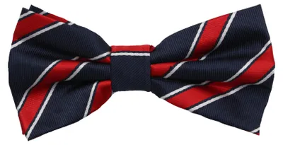 Produktbild von Fabio Farini - 1 Stück Herren Streifen Fliegen - Männer Querbinder Vorgebunden Bowtie Streifen - Dunkelblau/Dunkelrot/Weiß
