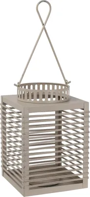 Obrázok produktu pre Kovový lampáš s ozdobným držiakom, sivý
