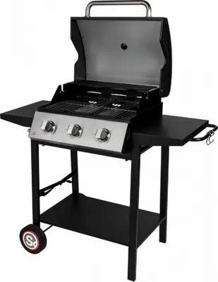 Image de Barbecue gaz 3 feux 10.5kw noir - Somagic - 335541 -