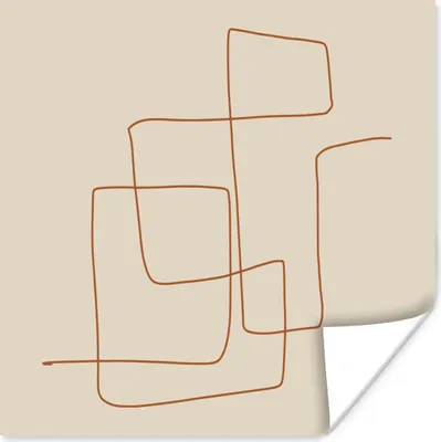Produktbild von MuchoWow® Poster Linien - Design - Abstrakt 75x75 cm - Wand Dekoration