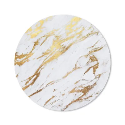 Produktbild von MuchoWow® Mauspad Mousepad Marmor - Weiß - Gold - Luxus 30x30 cm - Mousepads - Maus Mat - Pad - Mausunterlage - Tischunterlage - Schreibtischmatten