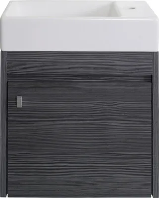 Produktbild von form&style Badmöbelset Cosenza BxHxT 45 x 54 x 28 cm Frontfarbe anthrazit mit Waschtisch Keramik weiß
