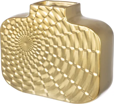Produktbild von Gilde Vase, "Sunny", Keramik, goldfarben, VE 2, L. 8 cm, B. 26 cm, H. 21 cm 55359 4063387553596