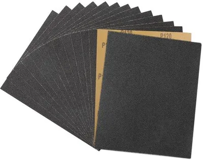 Produktbild von Famanu Schleifpapier 15 Blätter 230 x 280 mm 120er Körnung - für Metall, Autos und Holz