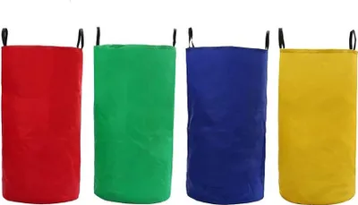 Produktbild von 4 Stücke Sackhüpfen Säcke Eierlaufen Hüpfsack Kindergeburtstag Spiele Partyset für Kinder Erwachsene Familienspiel Outdoor Spielzeug