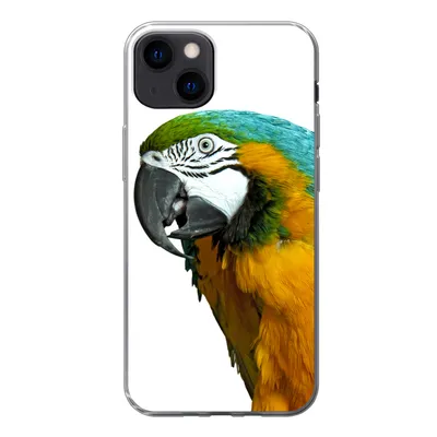 Produktbild von MuchoWow® Handyhülle Schutzhülle Hülle für iPhone 13 Papagei - Vogel - Federn - Porträt Silikon Softcase Handy Hülle - Karteninhaber