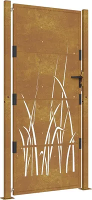 Produktbild von Gartentor 100x200 cm Cortenstahl Gras-Design