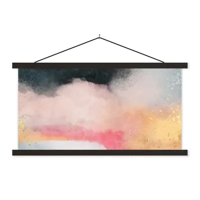 Produktbild von MuchoWow® Textilposter Malerei - Abstrakt - Design 60x30 cm mit schwarzem Rahmen - Textilien