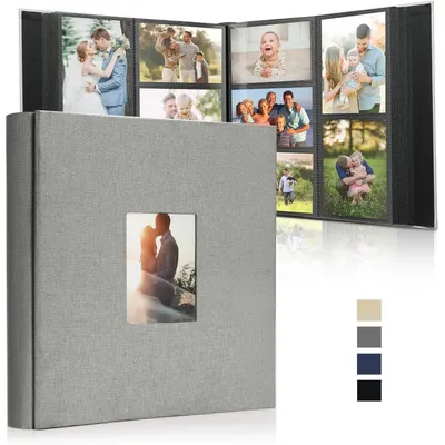 Obrázok produktu pre Album na 1000 fotografií formátu 10x15 cm, s pláteným obalom, tmavosivej farby, s možnosťou personalizácie