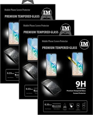 Produktbild von 3X Schutzglas 9H kompatibel mit Vivo Y33s Displayschutzfolie Schutzfolie Passgenau Glas