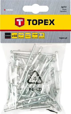 Immagine prodotto di Rivetti in alluminio TOPEX 4,0 x 10 mm, 50 pz.