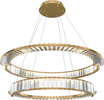 Produktbild von Krone Kristall LED Hängeleuchte 100cm Maytoni, Messing, 6000lm, 4000K, IP20