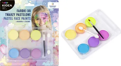 Immagine prodotto di Pastelli per il viso, 6 colori, Kidea