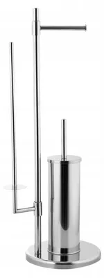 Produktbild von Yoka Home SISU WC-Bürstengarnitur & Papierhalter 3-in-1 Silber