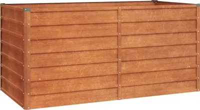 A wooden planter box.