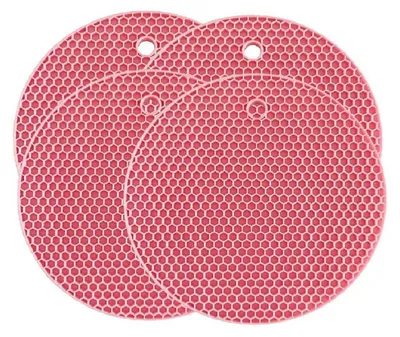 Produktbild von Silikon Untersetzer 4er-Set Rosa Ø 18 cm hitzebeständig bis 240°C