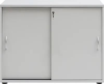 Produktbild von Möbelpartner Schiebetürenschrank Lion | Small | HxBxT 76x100x40cm | 2 Fächern | Lichtgrau