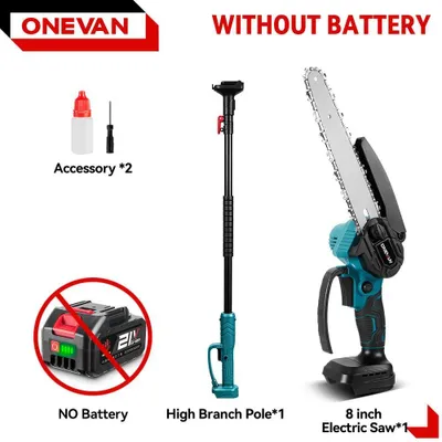 Image de Scie à branches télescopique et taille-haie 2-en-1 - Moteur sans balais - 5 500 W - Sans fil, sans batterie - Lame de 20 cm - Or