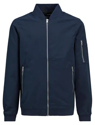 Produktbild von Jack & Jones 12257292_2078_116, Bomber, Uni, Erwachsener, Reißverschluss, Polyester, Blau