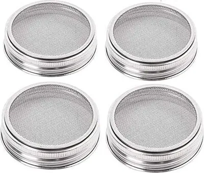 Produktbild von 6er Pack Edelstahl Sprossenglas Deckel Kit für hervorragende Belüftung Weithals Einmachgläser Einmachgläser für die Herstellung