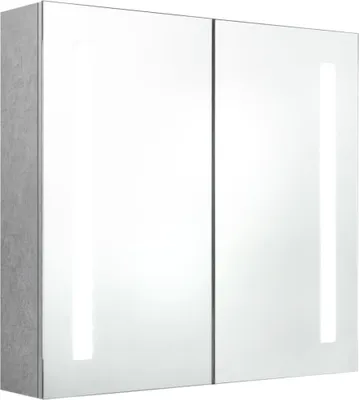 Produktbild von LED-Bad-Spiegelschrank Betongrau 62x14x60 cm