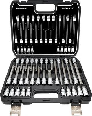 Produktbild von HASKYY 32 tlg Torx Steckschlüssel Satz T25 - T80 Innen Nüsse