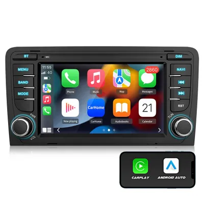 Obrázok produktu pre Android13 2+64G 7''DAB carplay autorádio BT Für Audi A3 8p 2003-2012 GPS WIFI RDS SWC RDS anddroid auto