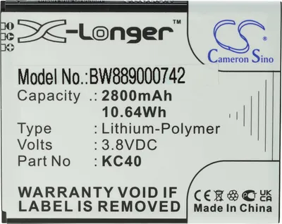 Produktbild von vhbw Akku Ersatz für Lenovo KC40 für Handy Smartphone Telefon (2800 mAh, 3,8 V, Li-Polymer)