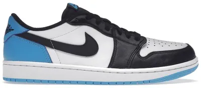 Productafbeelding van Jordan 1 Retro Low OG, zwart en donkerpoederblauw - EU 50.5