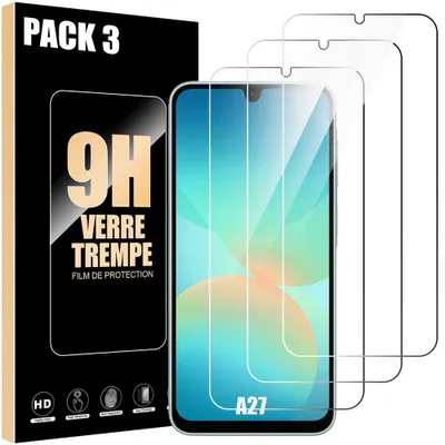 Image de Verre Trempé pour Samsung Galaxy A27 5G - 3 Protection d'écran 9H Antichoc Anti-Rayures