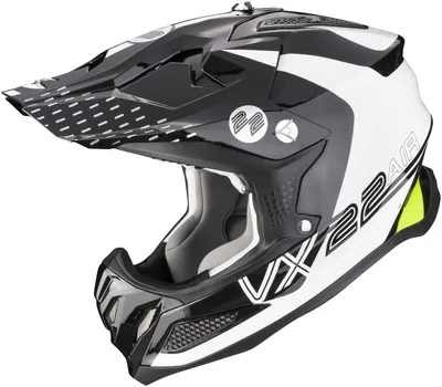 Image de Scorpion VX-22 Air Ares blanc noir jaune fluo S