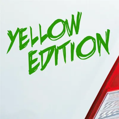 Produktbild von Auto Aufkleber Yellow Edition Auto Car Tuning 15x7 cm Hellgrün Sticker Heckscheibenaufkleber