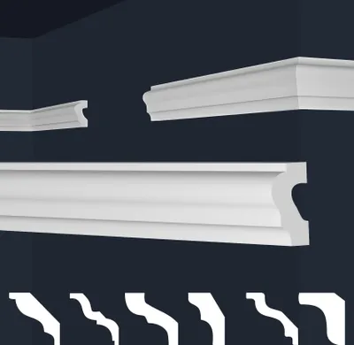 Produktbild von MARBET DESIGN Stuckleisten XPS Styropor weiß - Wandleisten Wandabschlussleisten E-Leisten - (20 Meter / 10 Leisten E-19)
