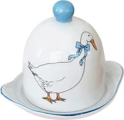 Produktbild von Famanu Butterdose aus Keramik - mit Deckel, weiß, spülmaschinenfest