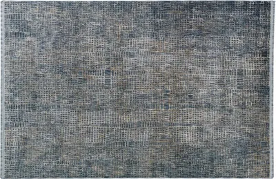 Productafbeelding van Tapijt Sarezzo, rasterpatroon, blauw, 133x190 cm