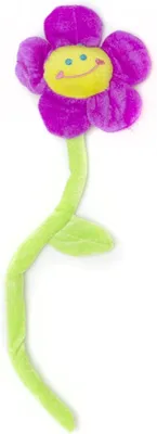 Produktbild von Singende Plüschblume Violett XXL 40 cm mit Happy Birthday Song & lustigem Gesicht - Biegbare Deko Kunstblume als witziges Geschenk