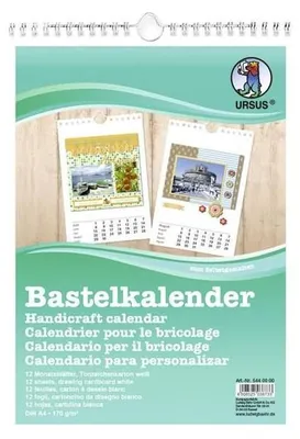 Produktbild von Bastelkalender weiß A4