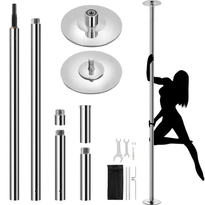 Produktbild von Yaheetech Tanzstange 45 mm, Pole Dance Stange 225 bis 274,5 cm Höhenverstellbar, Strip Stange Statisch, Silber