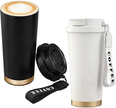 Immagine prodotto di Tazza termica isolata in acciaio inossidabile 316, capacità 530 ml, mantiene le bevande calde per 4 ore e fredde per 8 ore