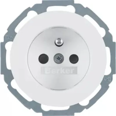 Zdjęcie produktu dla Berker 6768792089, Typu E, 2P+E, Biały, Termoplastyczny, 250 V, 16 A