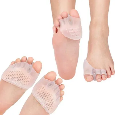 Immagine prodotto di Distanziatori per le dita dei piedi e cuscinetti per il metatarso - Sollievo dal dolore per l'alluce valgo