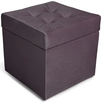 Obrázok produktu pre MG Design, taburetka s úložným priestorom, fialová, 45x45 cm - objem úložného priestoru 50 litrov, nosnosť do 300 kg, pripravená na okamžité použitie, ľahko udržiavateľná, vhodná do obývačky a predsiene