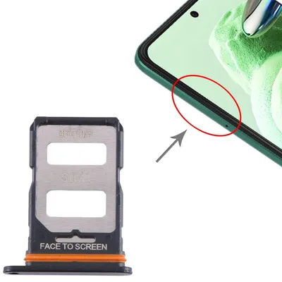 Produktbild von Für Xiaomi Poco F5 SIM + SIM Card Tray Kartenhalter Schwarz Ersatzteil Reparatur