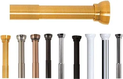Produktbild von Famanu Teleskop-Duschvorhangstange 75-125 cm, verstellbar, stabiler Halt ohne Bohren