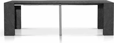 Immagine prodotto di Milani Home - consolle allungabile da pranzo 90 x 45/95/145/195/245/295 x 75 cm, nero, legno