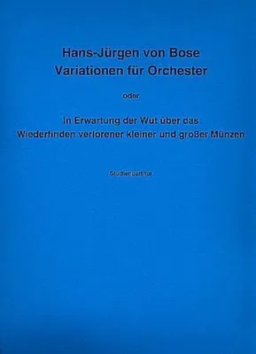 Produktbild von Variationen für OrchesterStudienpartitur