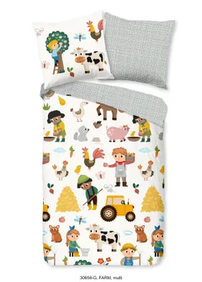Immagine prodotto di Biancheria da letto Good Morning Renforcé 135 X 200 cm + 1 x 80 X 80 cm Fattoria colorata