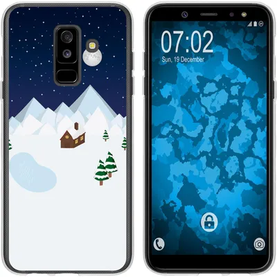Produktbild von PhoneNatic Case kompatibel mit Samsung Galaxy A6 Plus (2018) Silikon-Hülle X Mas Weihnachten Winterwonderland M6